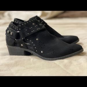 Black suede boots. Never worn . NWOT